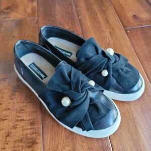 Design Lab Lord & Taylor Black Leather Loafers